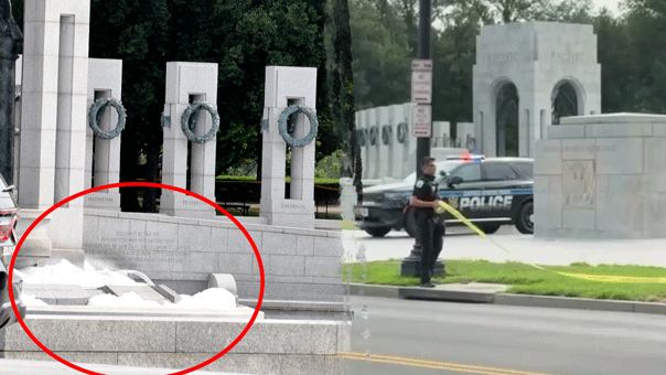 You are currently viewing World War II Memorial vandalized with spray paint on National Mall